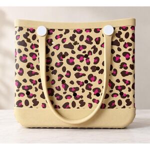 Leopard EVA Tote Bag Waterproof Beach Bag Lightweight Travel Shopping Tote